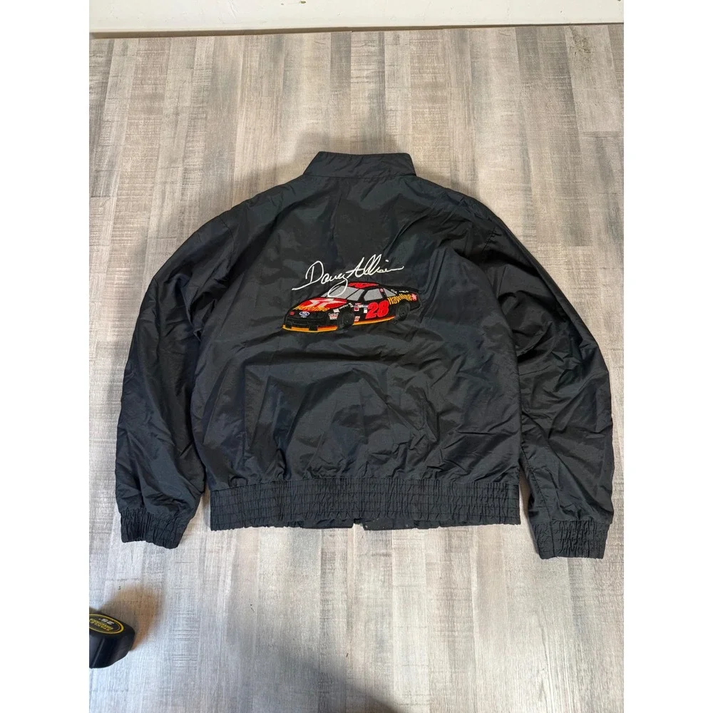 Vintage Davey Allison Texaco Havoline Racing Jacket Black Mens Large USA Made